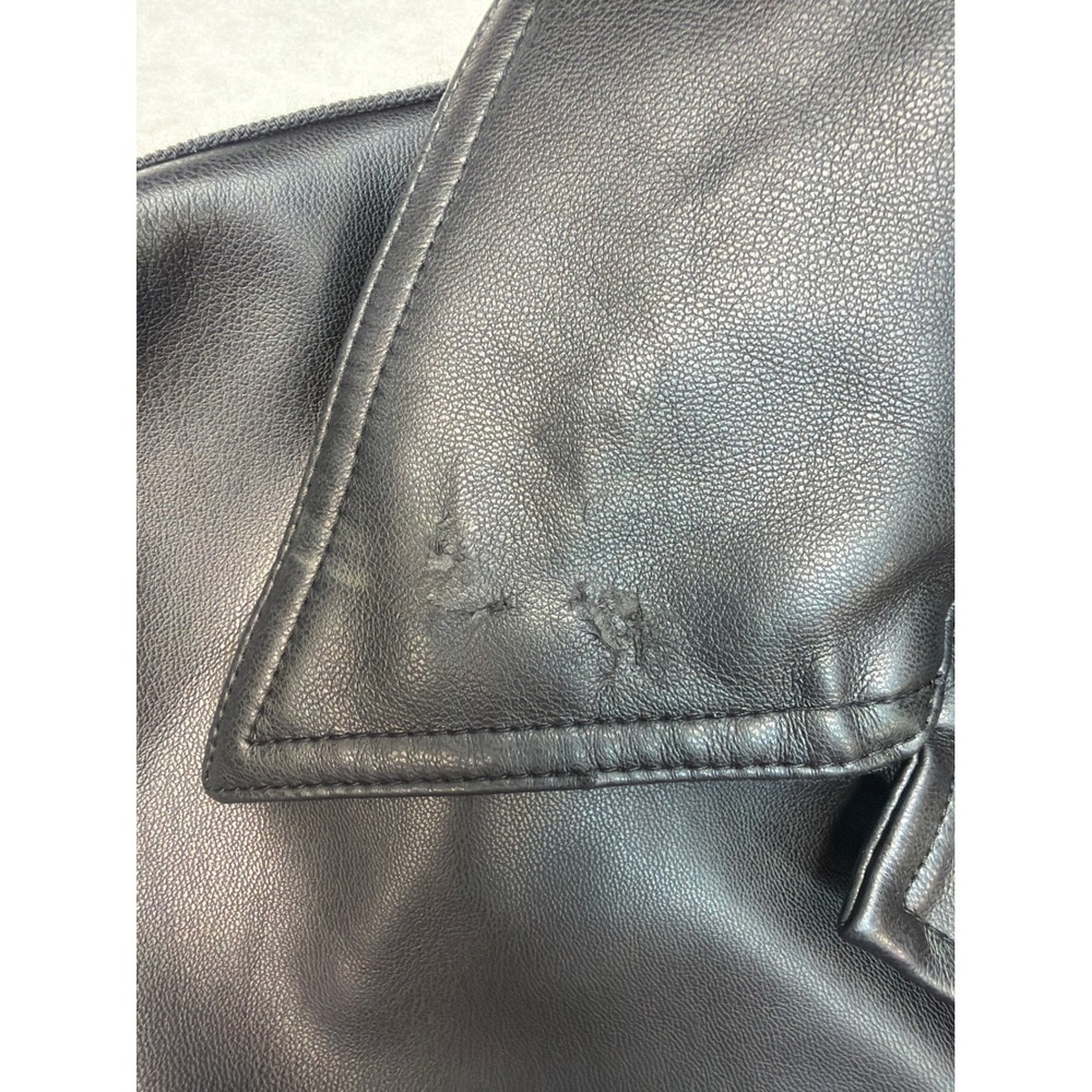 3.1 Phillip Lim Womens Mixed Media Vegan Leather Shacket Black Size M - Picture 6 of 7